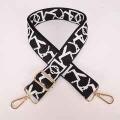 Letter Embroidery Wide Shoulder Strap for Crossbody Bag