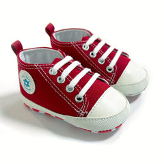 Baby Girls Lace Up Sneakers Lightweight Non Slip Shoes