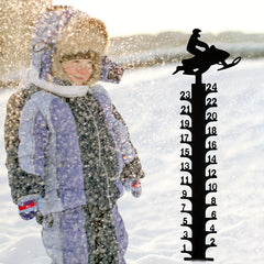 Snow Gauge Christmas Snowflake Snowfall Measuring Stick Garden Stakes