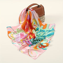 Colorful Cartoon Butterfly Print Bandana Square Scarf Hair Accessories