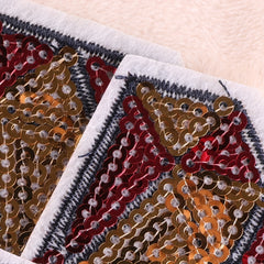 3pcs Sequin Embroidered Diamond Patch Applique DIY Iron On Patch
