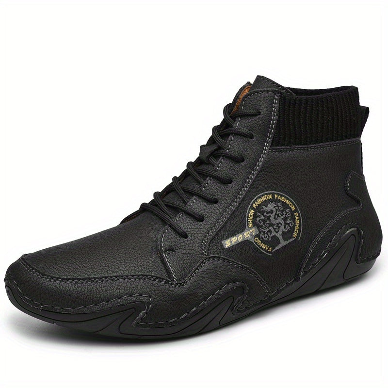Men's Casual Boots Non Slip Comfort Ankle Boots Lace up For Driving Work