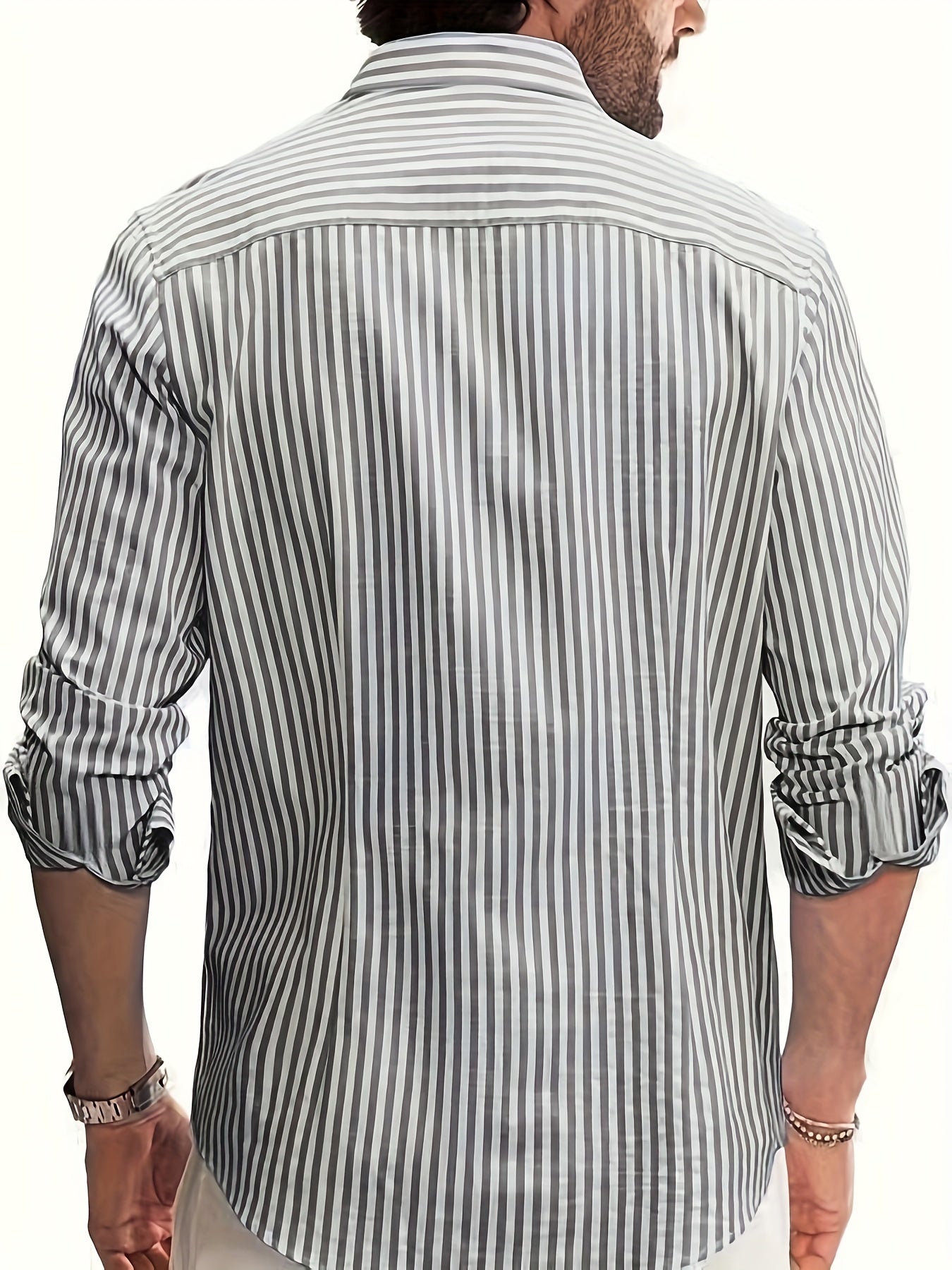 Men's Striped Shirt Long Sleeves Regular Fit