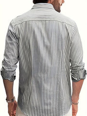 Men's Striped Shirt Long Sleeves Regular Fit