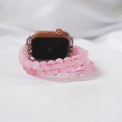 Pink Crystal Elastic Strap for Smart Watch