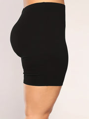 High Waist Biker Shorts Solid Color Casual Summer Shorts
