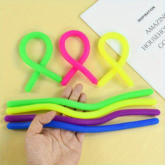 Colorful Elastic Rope Noodles Party Game Reward Toy Mixed Colors Heart