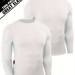 Men's Compression Long Sleeve T-Shirt High Stretch Quick Dry Fitness Training