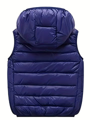 Kids Winter Hooded Puffer Vest Down Coat