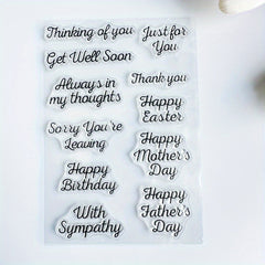 Grandparents Transparent Stamps for Card Making, Scrapbook Decoration