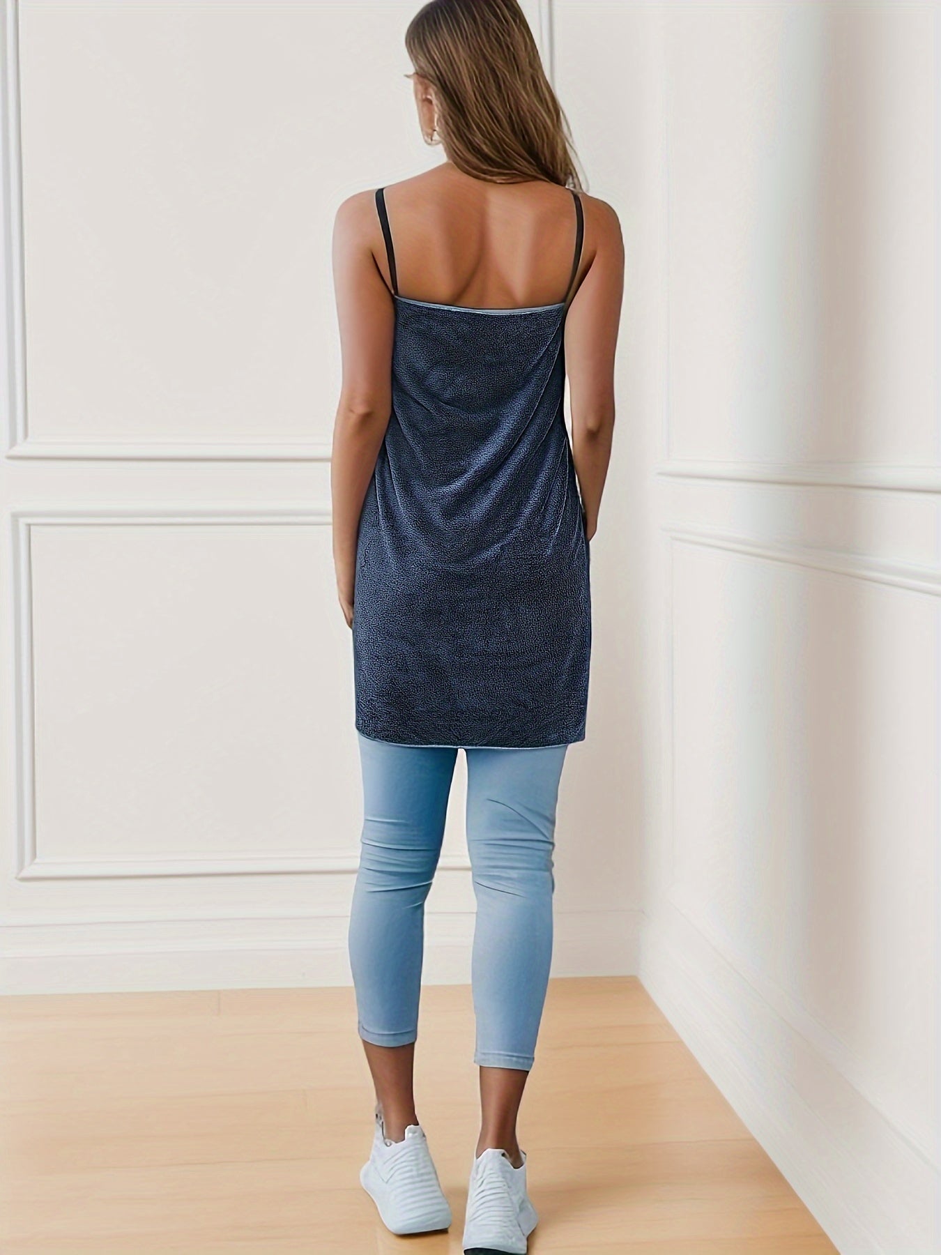 Cozy Fuzzy Nightdress V Neck Sleep Dress Women's Sleepwear