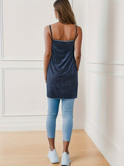Cozy Fuzzy Nightdress V Neck Sleep Dress Women's Sleepwear