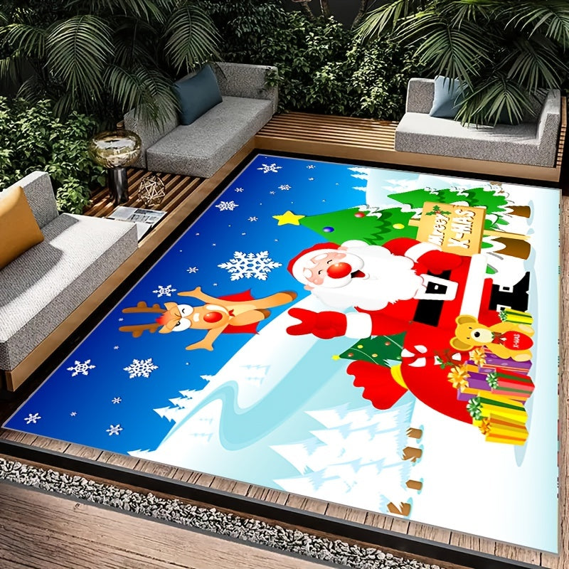 Christmas Carpet Waterproof Anti-Fouling Anti-Slip Washable Farmhouse Dwarf