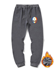 Alien Print Men's Warm Jogger Sweatpants