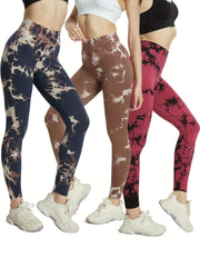 Tie Dye Slim Fit High Waist Yoga Pants Gym Leggings