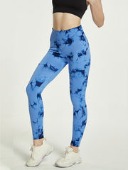 Tie Dye Running Yoga Pants High Waist Quick Dry Women's Activewear
