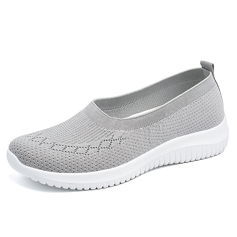 Women's Mesh Breathable Slip On Canvas Sneakers Low Top Shoes