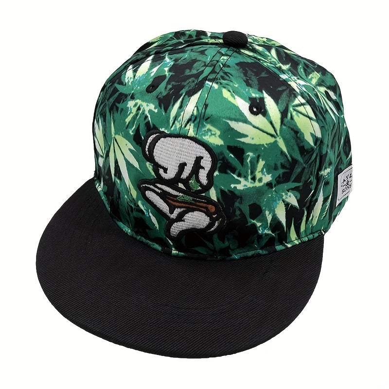 Leaf Print Snapback Hats Unisex Lightweight Adjustable Cap