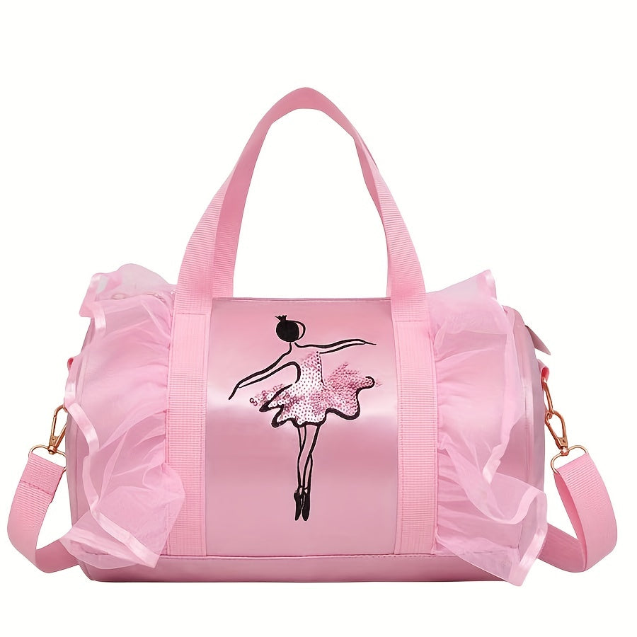 Girls Ballet Dance Duffel Shoes Dancewear Handbag Tote Bag