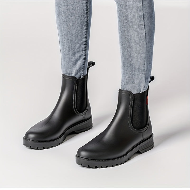 Women's Waterproof Rain Boots Comfortable Solid Outdoor Boots