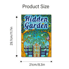 Hidden Garden Adult Coloring Book - Intricate Designs - Relaxing