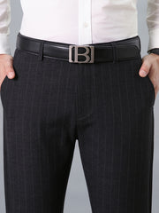 Men's Casual Straight Leg Trousers with Pockets