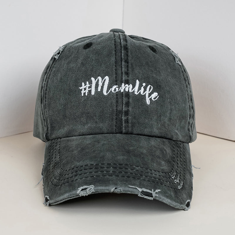mamlipe Washed Hole Baseball Cap for Men