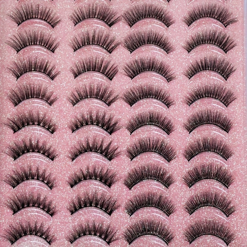 20 Pairs Natural Look Criss Cross False Eyelashes
