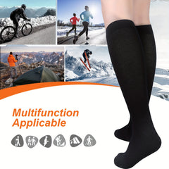 2 Pairs Wool Knee High Pressure Socks Size Up 15-20mmHg