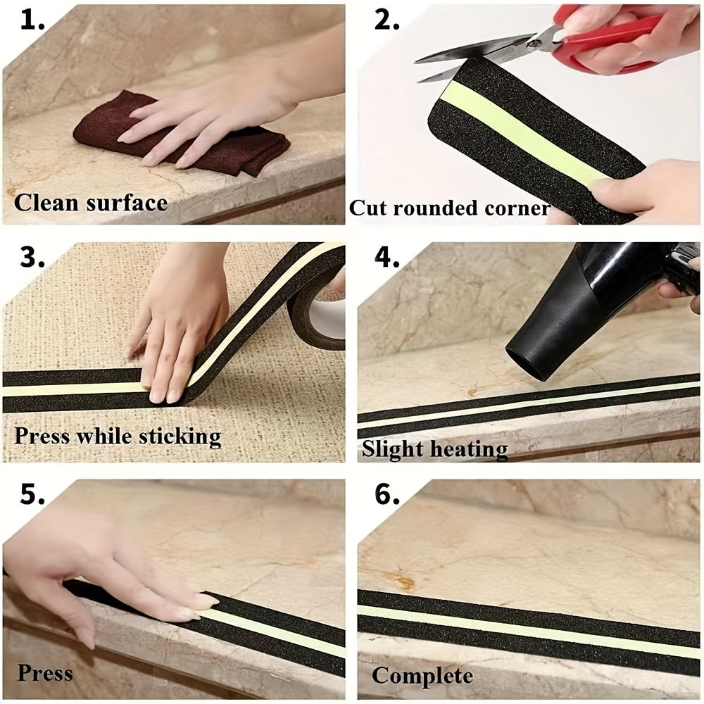 Anti Slip Safety Grip Tape 5cm x 4.88m with Glow in the Dark High Traction
