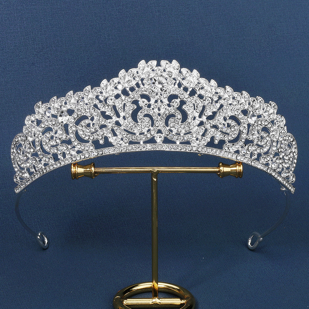 Crystal Princess Crown Golden Wedding Crown
