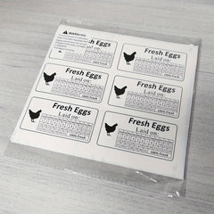 60pcs Fresh Farm Egg Time Sticker Carton Label Self-adhesive for Supermarket