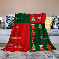 Christmas Flannel Throw Blanket for Home & Outdoor Use