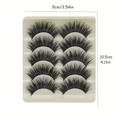 5 Pairs Colorful Mink False Eyelashes Set