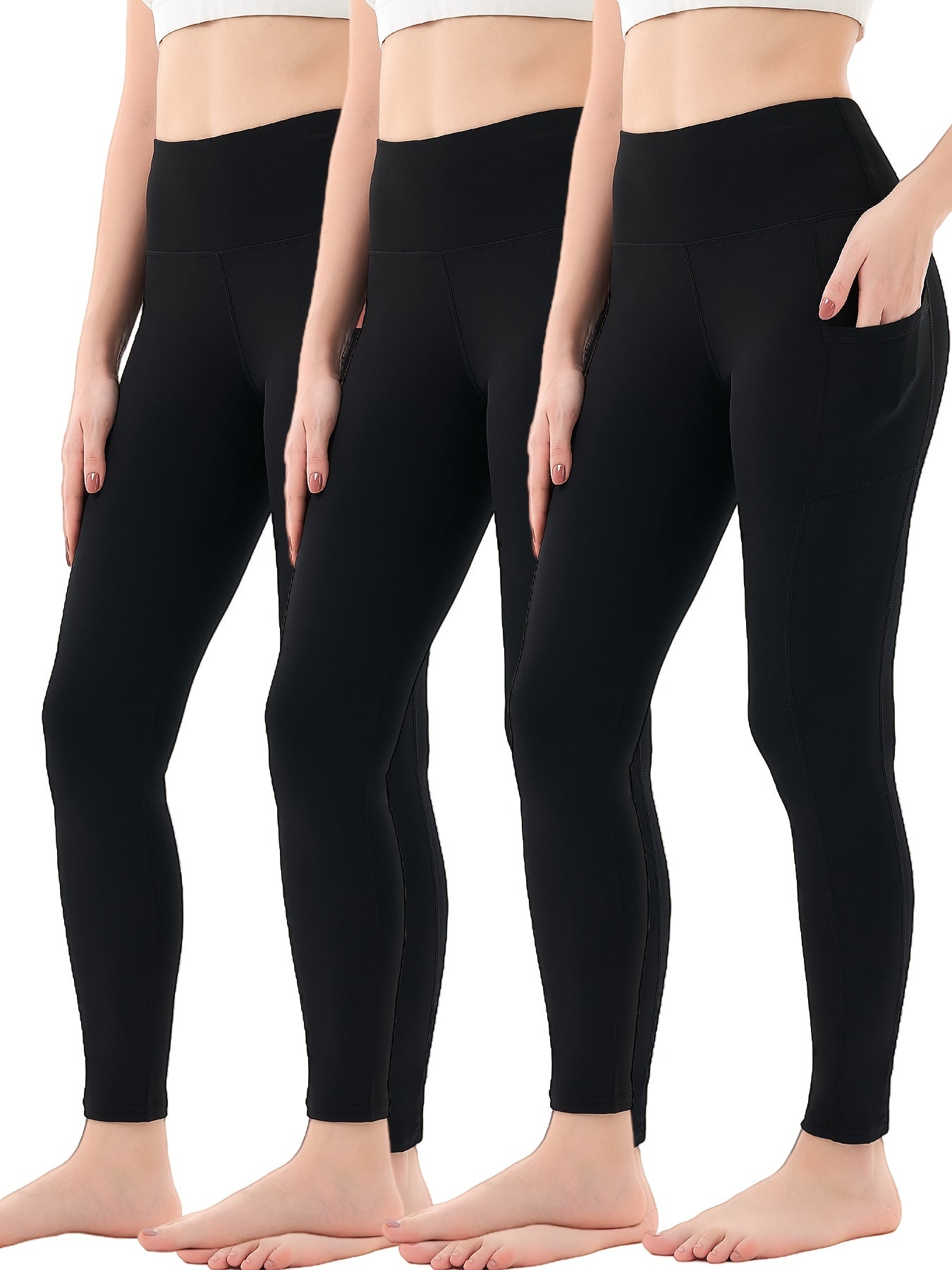 Solid Tummy Control Seamless Yoga Leggings