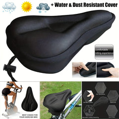 Gel Padded Comfort Bike Seat Cover for Men & Women - Pain-Free Ride
