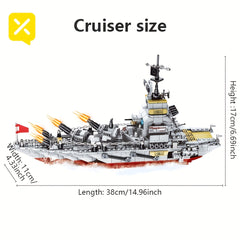 BRICZPLAY Military Aircraft Carrier Battleships and Warplane