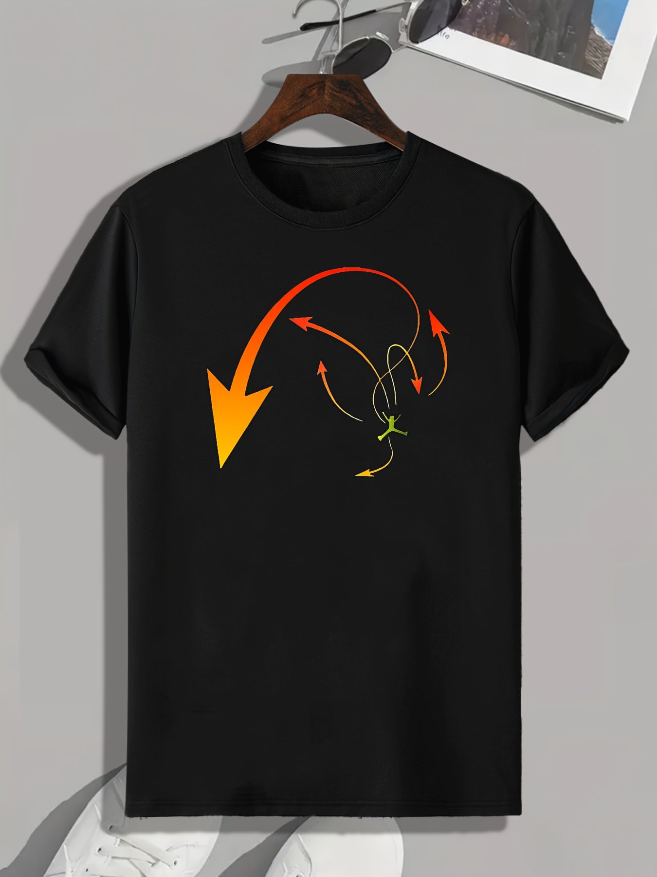 Arrows Print Men's Graphic T-shirt for Summer