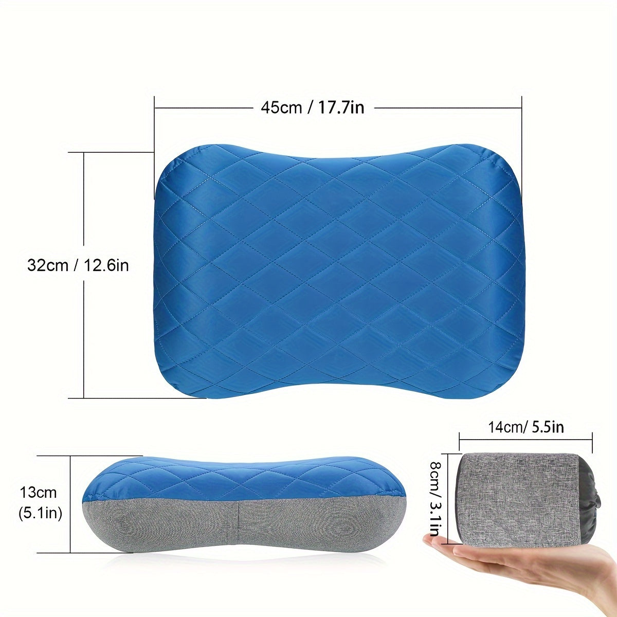 Ultralight Inflatable Camping Pillow Neck Waist Support