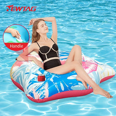 Inflatable Pool Lounger Seat Circle Thickened PVC Floating Chair