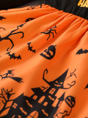 Baby Girl's Halloween Outfit Pumpkin Princess Dress Set