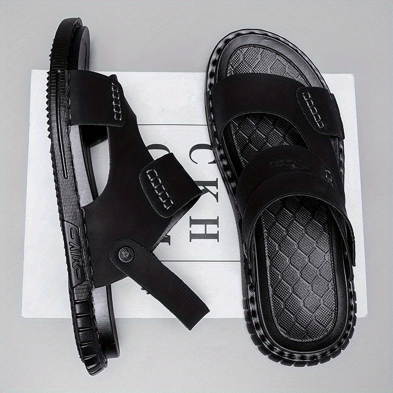 Men's Casual Sandals Slingback PU Slippers Summer Outdoor Walking Shoes