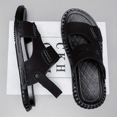 Men's Casual Sandals Slingback PU Slippers Summer Outdoor Walking Shoes