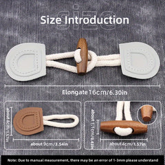 5 Sets Cow Horn Buttons Woolen Coat Windbreaker Sweater Buckle