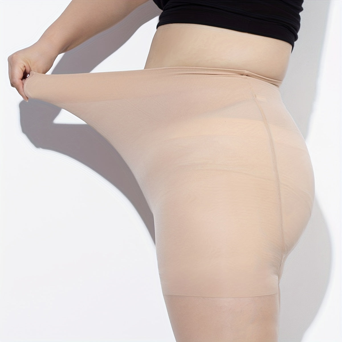 Colorblock Cat Pattern Tights Anti-hook Elastic Waist Footed Tights