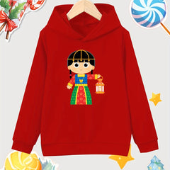 Girl Lantern Print Pullover Hoodie