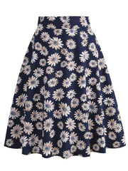 Floral Print Skirt for Spring & Summer Women's Clothing