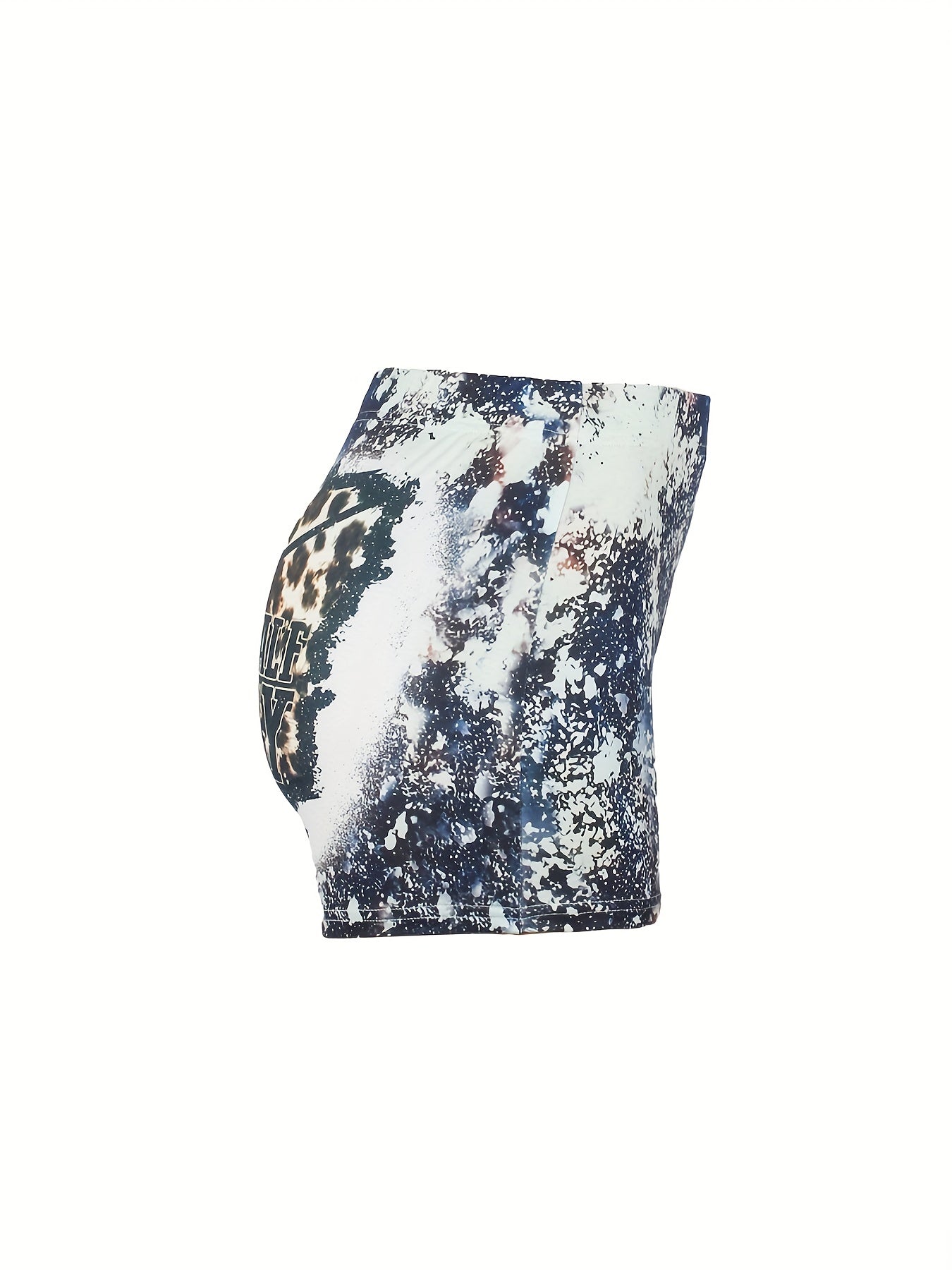 Letter Print Skinny Shorts for Women
