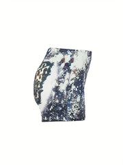 Letter Print Skinny Shorts for Women