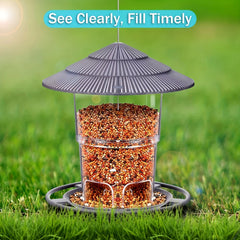 Hanging Squirrel Proof Bird Feeder for Garden Backyard